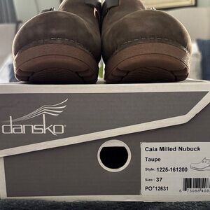 Dansko Brown Milled Nubuck Clogs